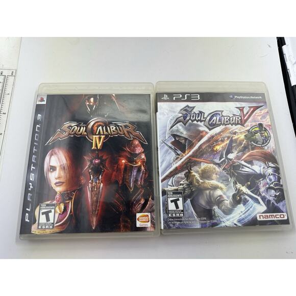 Soul Calibur IV And Soul Calibur V PS3 (Sony PlayStation 3) Game Lot Tested